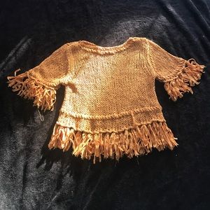 Free people On the Fringe Knitted Cropped Sweater